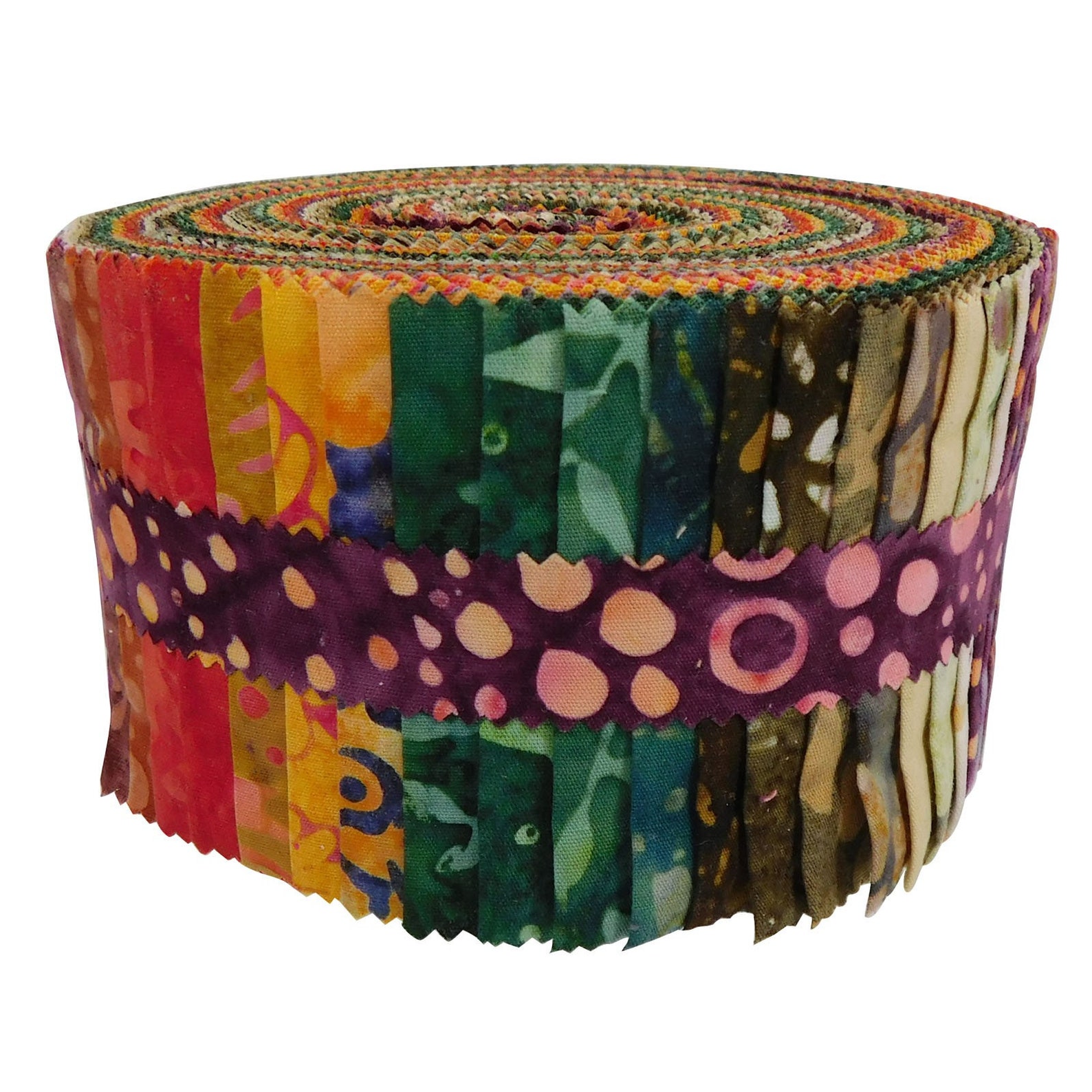 Java Batiks, Maywood Studios, 40 - 2.5" Strips, Precuts, Various Shades ...
