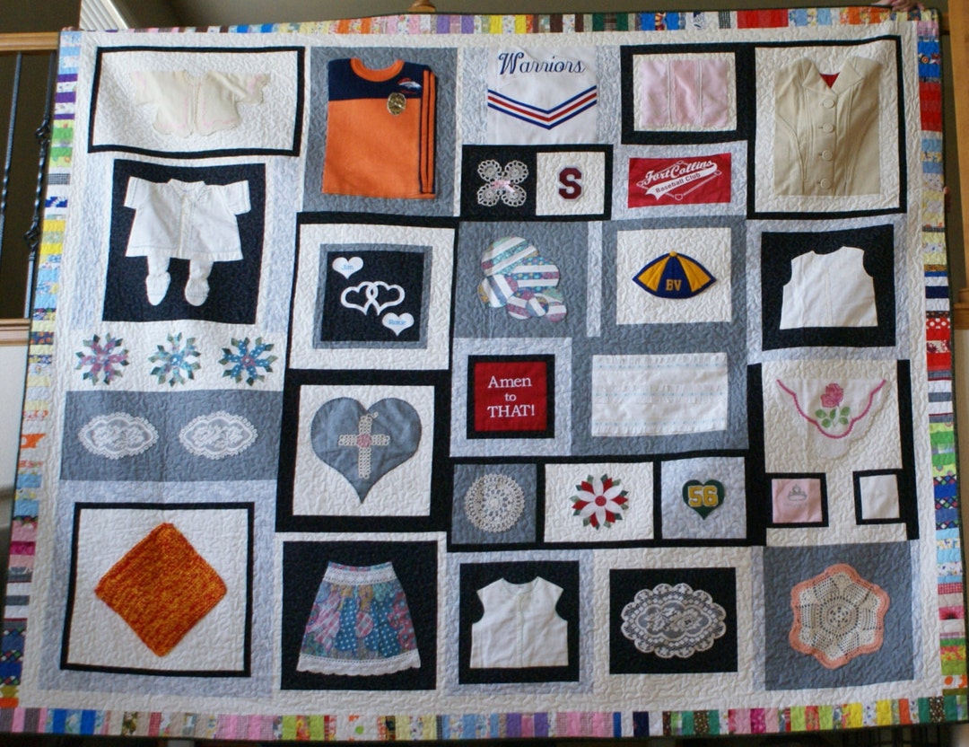Bespoke Memory Quilt: Custom Heirloom Keepsake From Family Treasures - Etsy