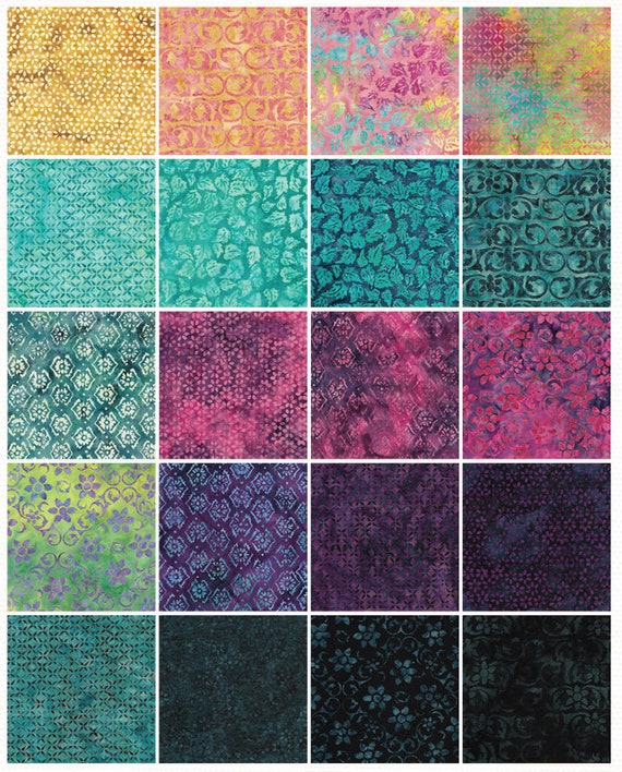 Savannah Batiks Island Batik Fabrics 40 Pieces of 10 - Etsy