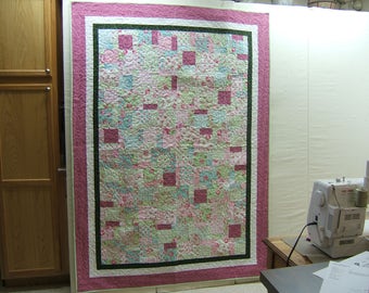 Bright Cheerful Quilt, Toddler, Quilts for Teens, Happy Quilt Colors, Teenager Quilt College Quilt, One of a Kind Quilt