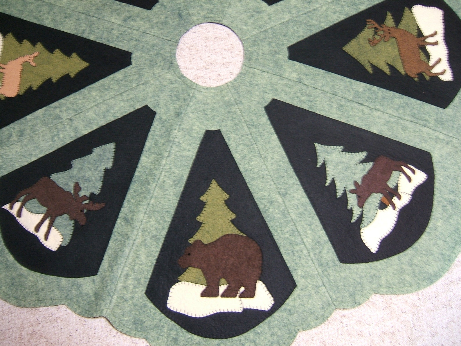 Moose Christmas Tree Skirt 