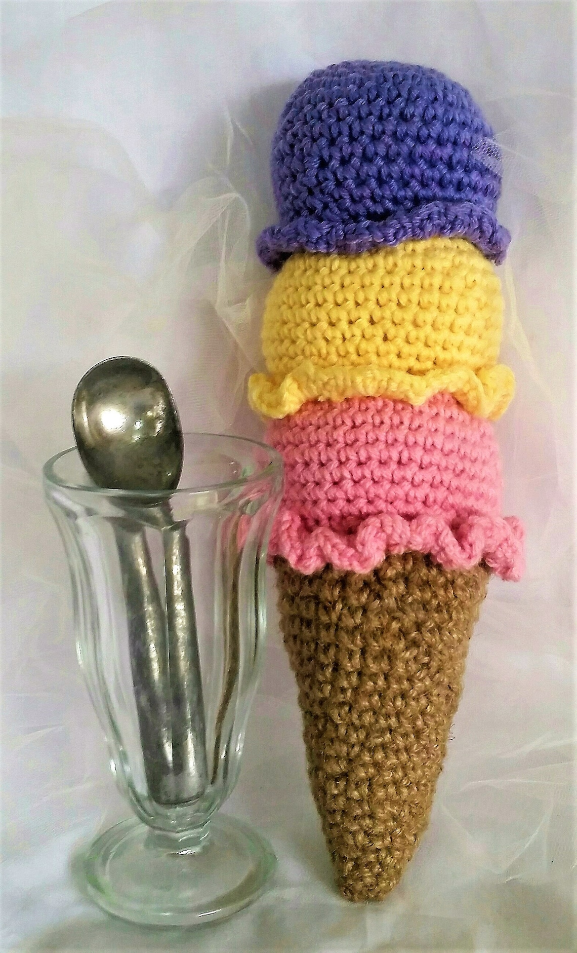 Novelty Ice Cream Cone Plush Toy Etsy