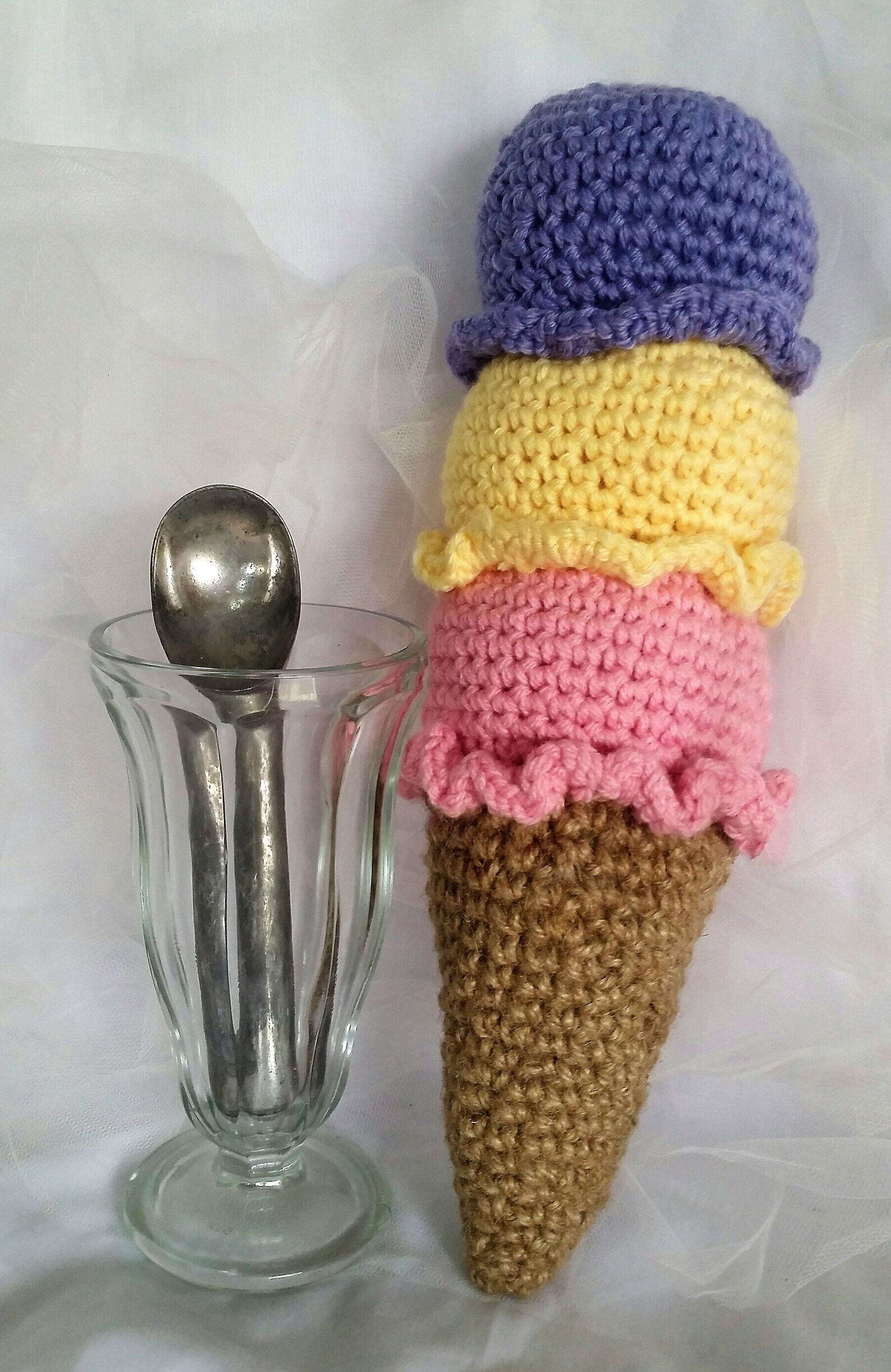 Novelty Ice Cream Cone Plush Toy Etsy
