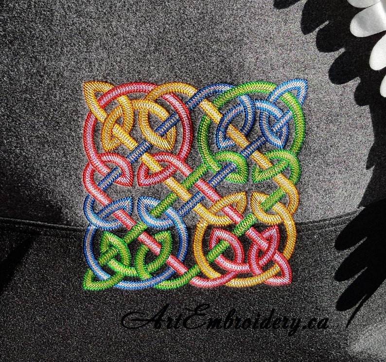 Celtic Knot 1 Embroidery Design for Hoop 8x8 image 2