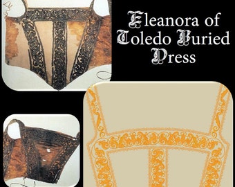 Eleanor of Toledo (Eleonora di Toledo) Buried Dress - Embroidery Designs Set with/without edges