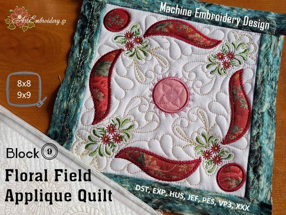 Machine-Appliqué Flower Quilts