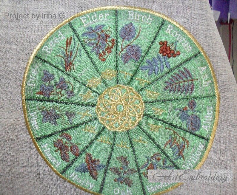 Druid's Calendar Machine Embroidery Designs Set Etsy