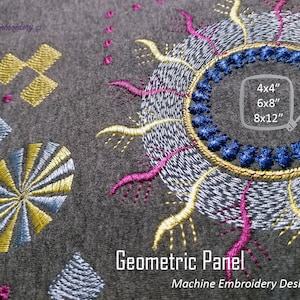 Geometric Panel - Machine Embroidery Designs Set of Single and Pre-assembled Designs