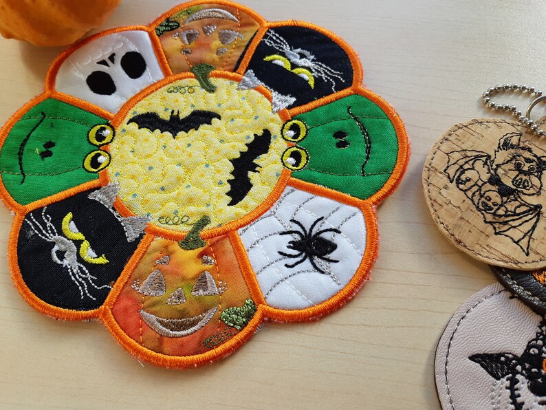 Free in the hoop embroidery coaster pattern - booyaccessories