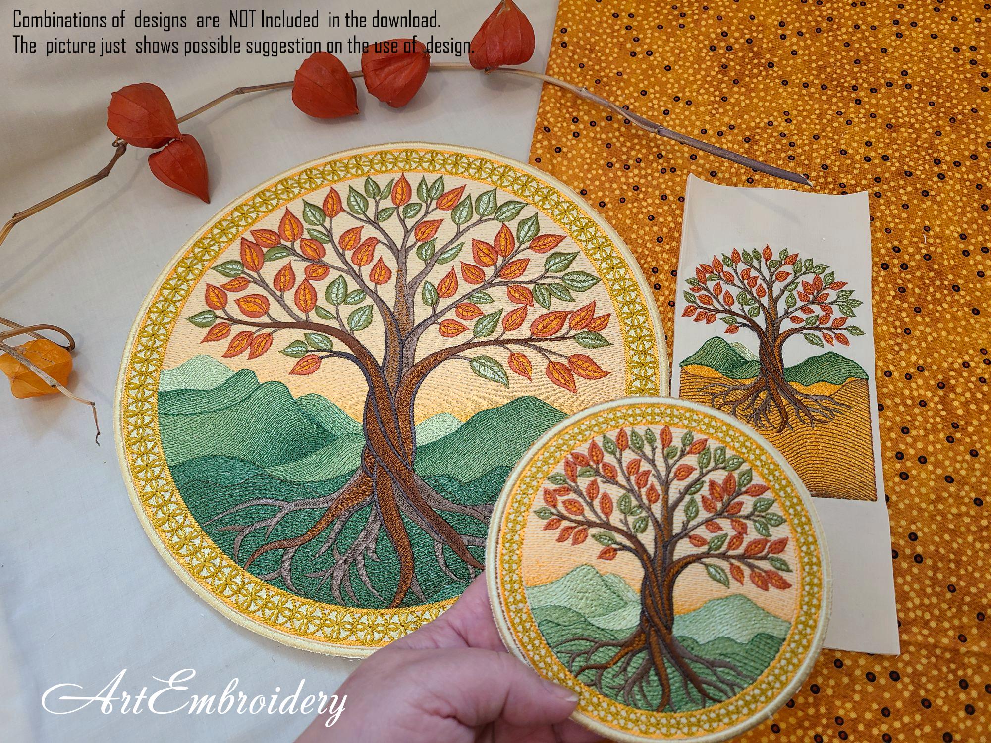 Tree of Life - 4 Machine Embroidery Designs, 4 Sizes, Hoop From 6x6" to ...