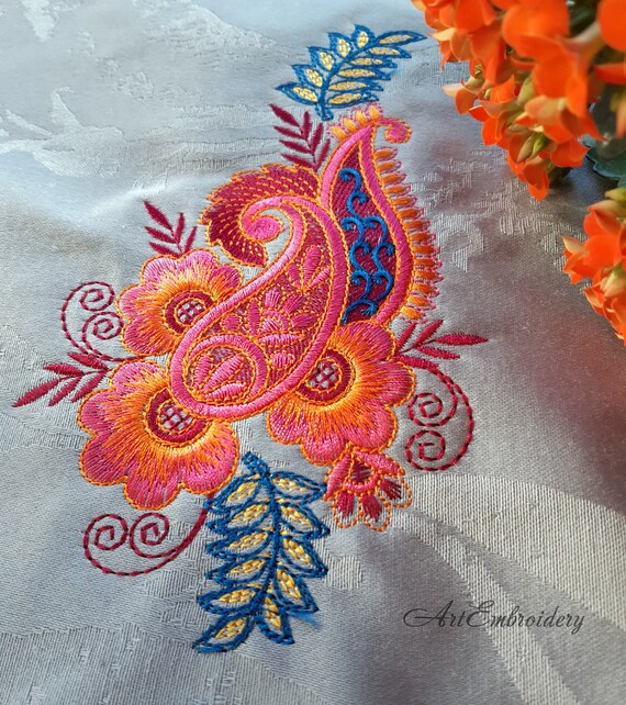 Paisley Motif 3 - Machine Embroidery Designs Set for Hoop