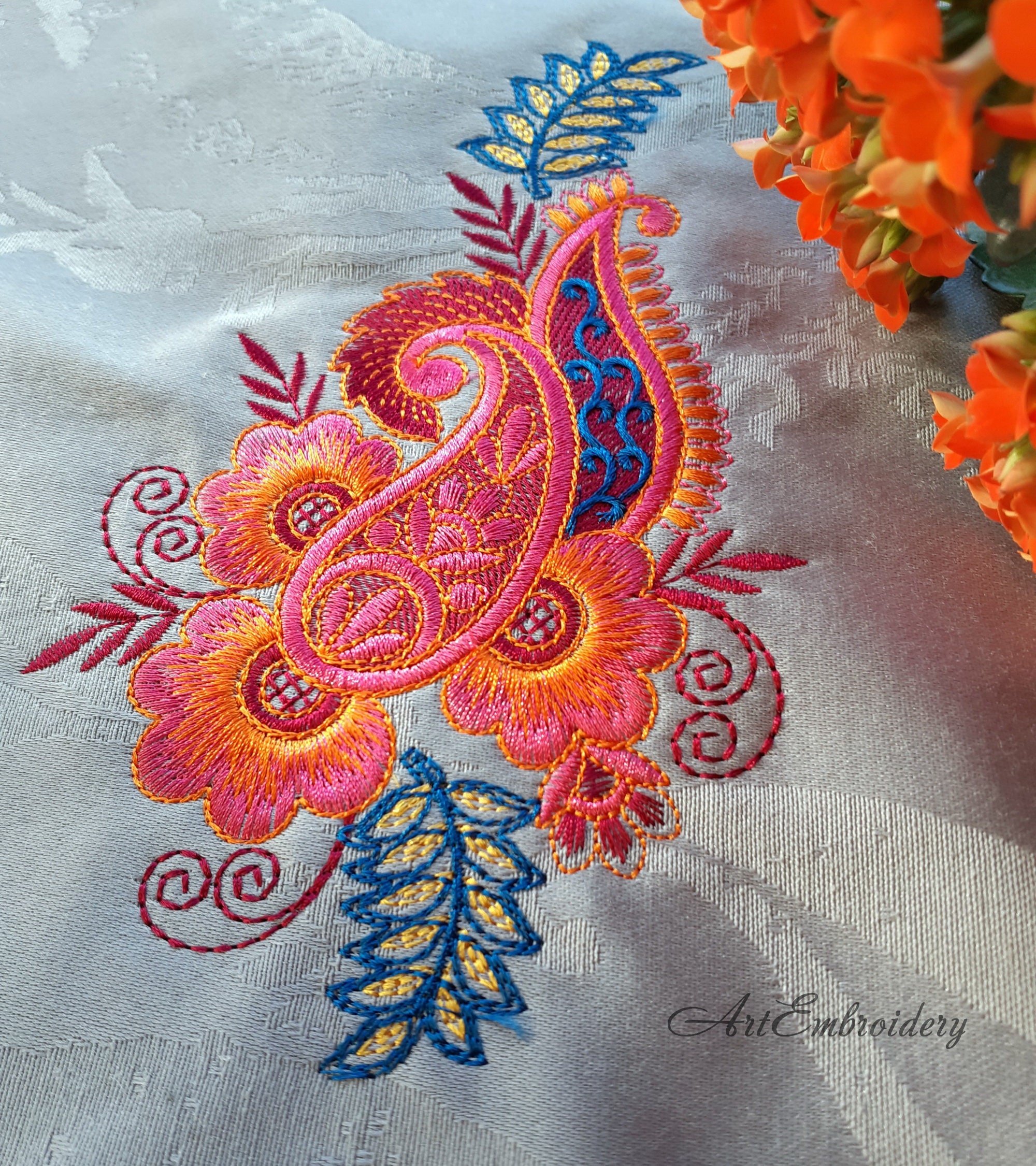 Paisley Motif 3 - Machine Embroidery Designs Set for Hoop