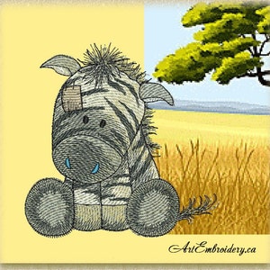 Zebra - Machine Embroidery Designs Set for a Babies and Children of a series "Old Toy"