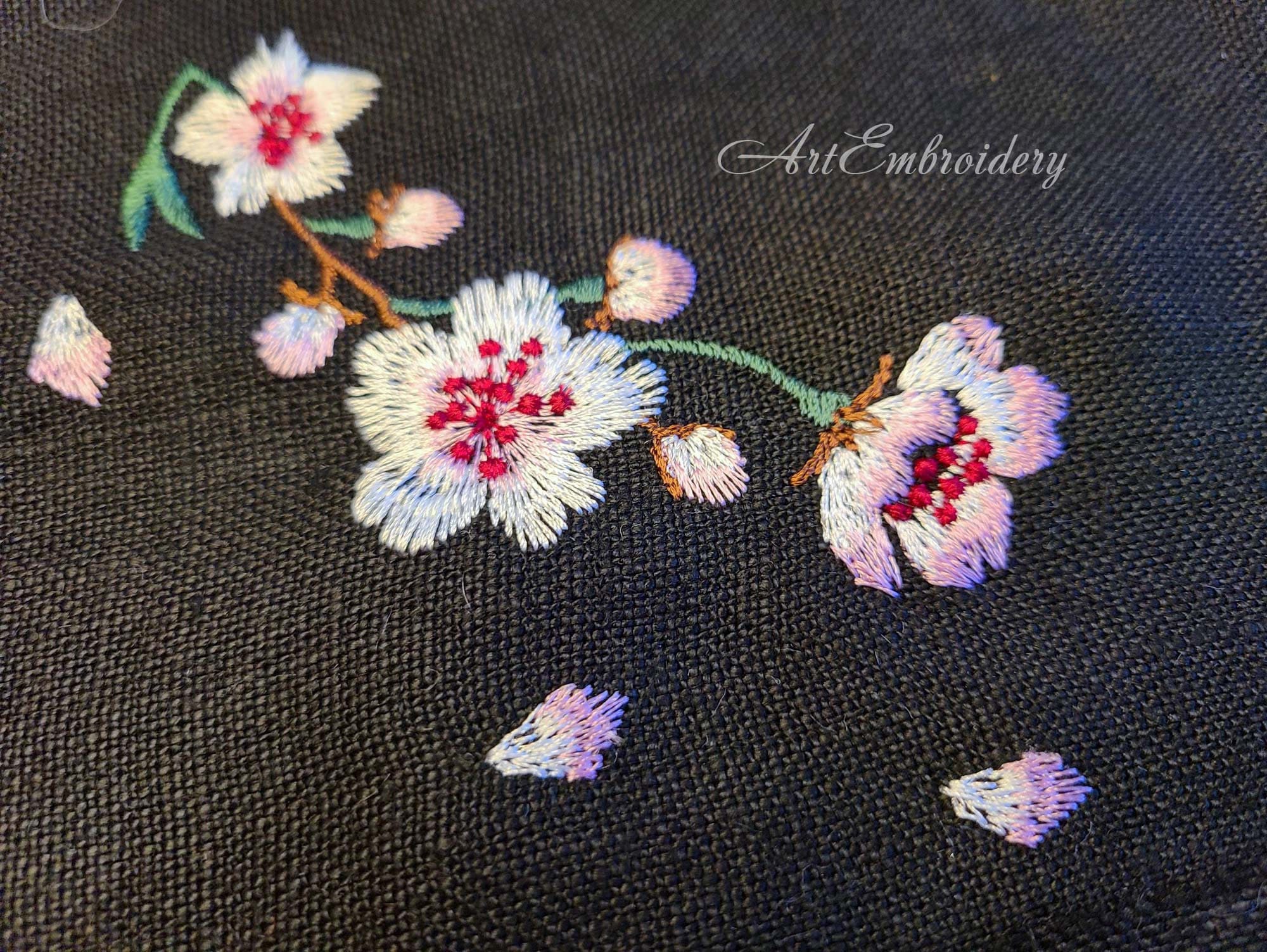 Cherry Blossom Borders - Machine Embroidery Designs Set for