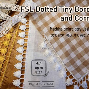 FSL Prickiga spetskanter och hörn: ITH maskinbroderidesigner (digital nedladdning)