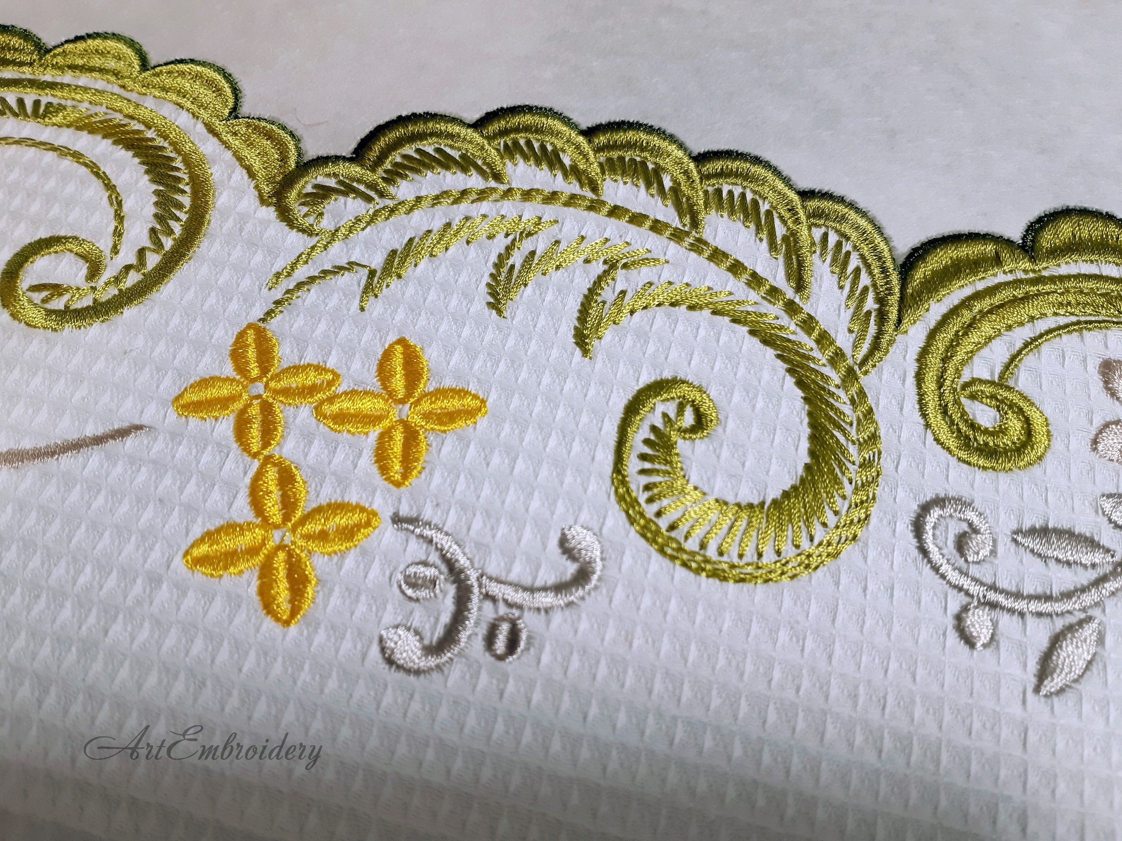 Scallop Edge Border Machine Embroidery Designs Set of single Etsy