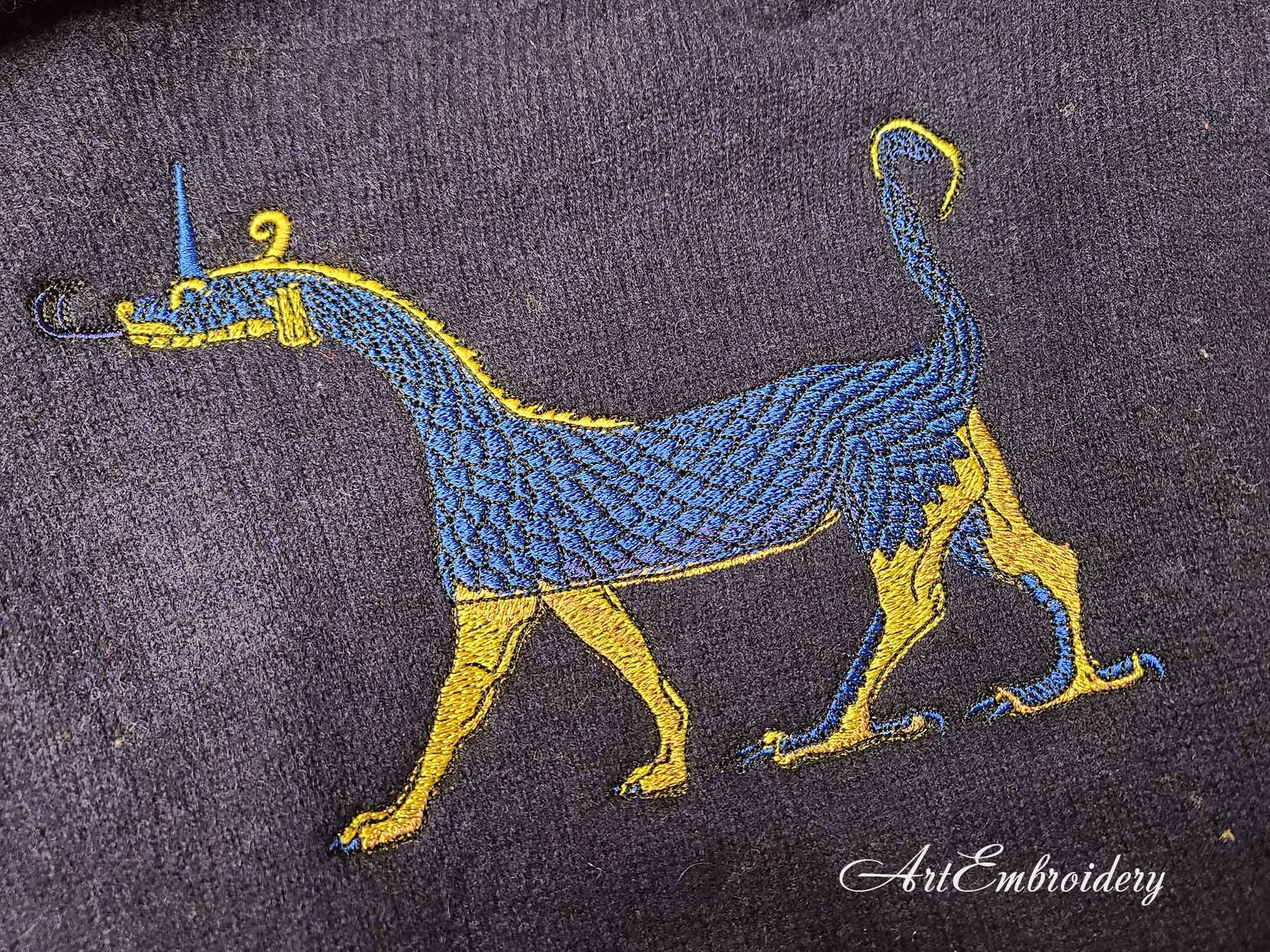 Ishtar Gate Dragon - Machine Embroidery Design Ancient Religious