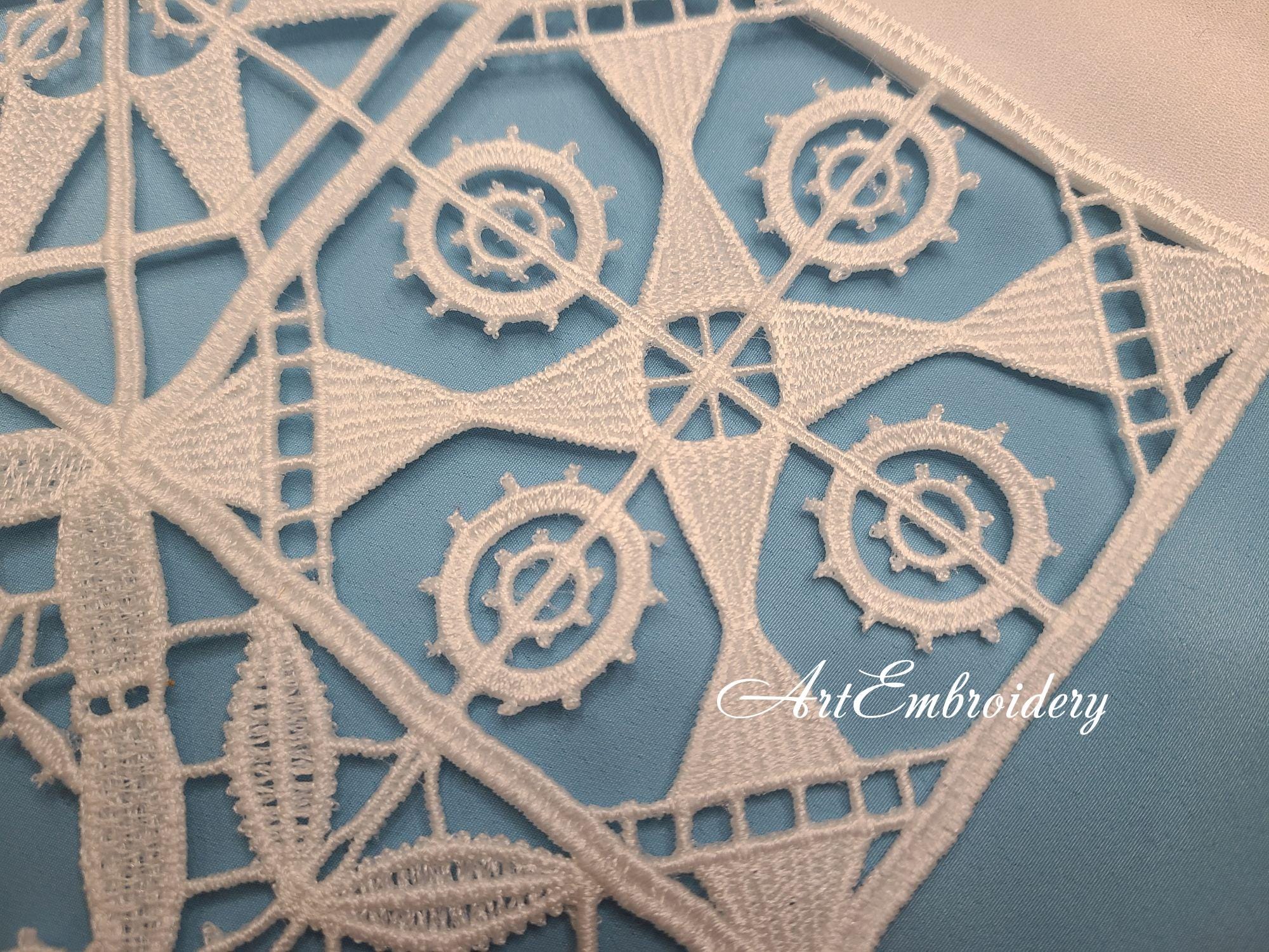 Reticella Renaissance FSL Renaissance Reticella - Machine Embroidery Lace Designs for Hoop ...