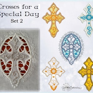 Crosses for a Special Day - Embroidery Designs Set 2 for a Christening /Baptism, Easter and other religious projects