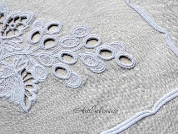 Grape Cutwork Motifs and Border - Machine Embroidery Designs