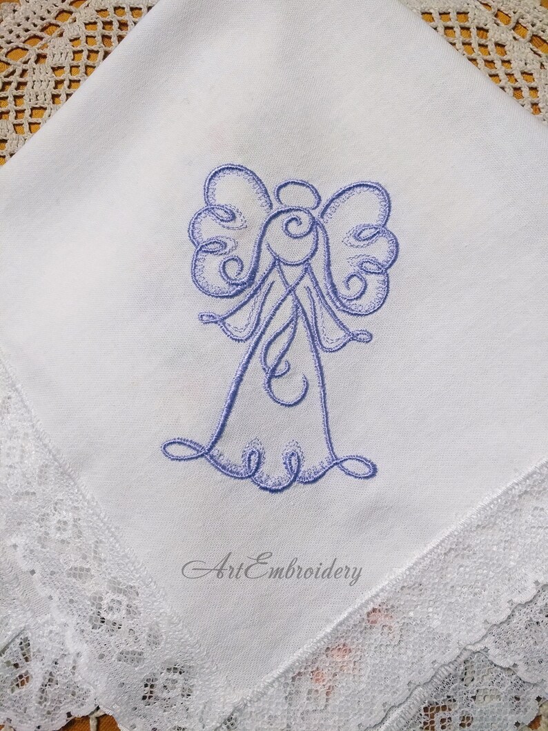 Angel Cloth Design Curly Angel Machine Embroidery Design in Three Sizes for Hoops 4x4 ...