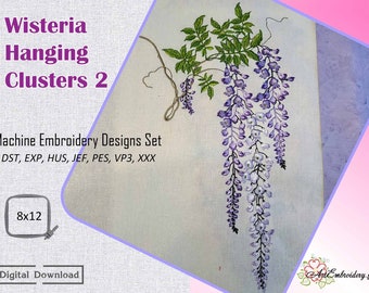 Chelsea Textiles | Wisteria in seamist | Small Sprigs | Fabrics