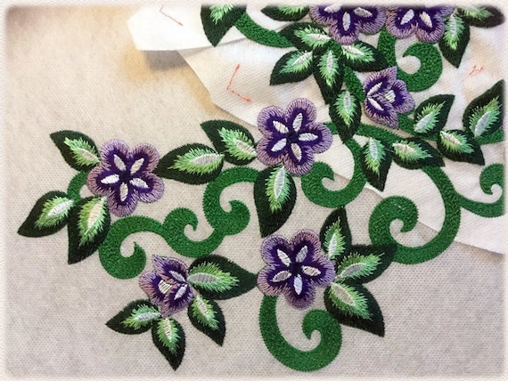 FSL Floral Shoulder Overlay: Machine Embroidery Designs