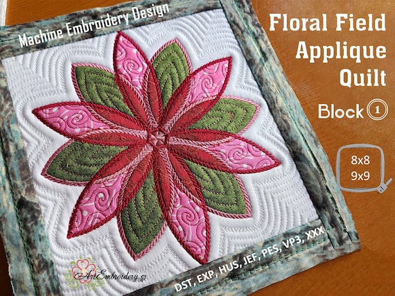 【TODAYFUL】Embroidery Patchwork Flowers of the Month Quilt Block Bundle - Embroidery Designs