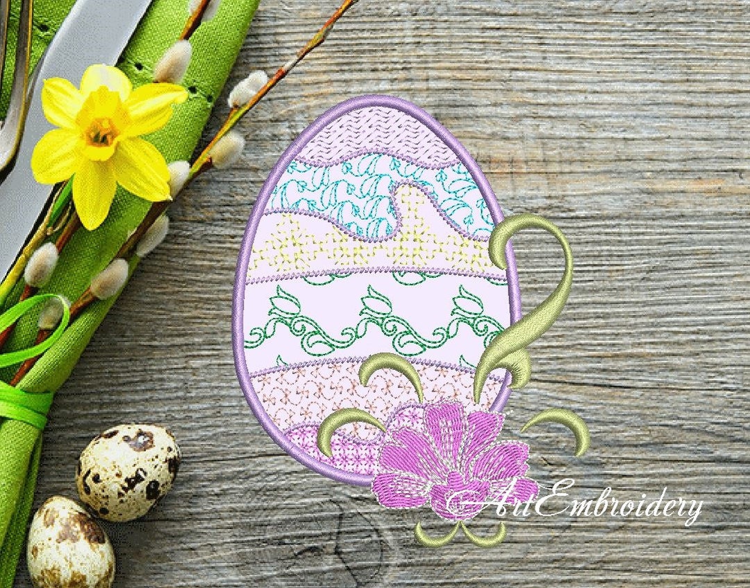 Easter Egg Applique - Machine Embroidery Design for Hoop 5x7" - Etsy