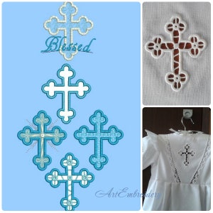 Crosses for a Special ( Christening / Baptism, Easter and Other Religious )  Day  - Embroidery Designs Set 1 for hoop 4x4&quot;