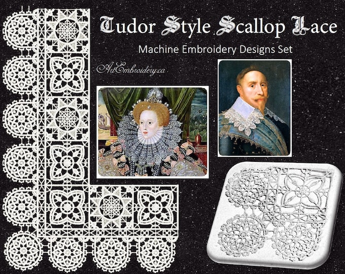 4 Yards of Tudor Style Pointed Scallop Enough for a Ruff - Etsy