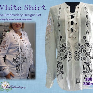 Cutwork Lace Shirt - Etsy