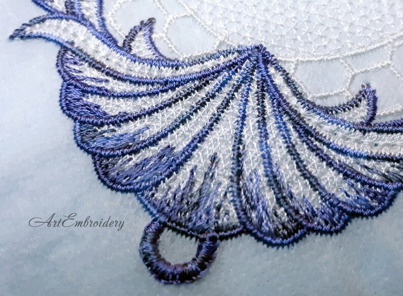 Lace Medallion Suncatchers Set Machine Embroidery Freestanding Lace Designs Set of three designs in three sizes