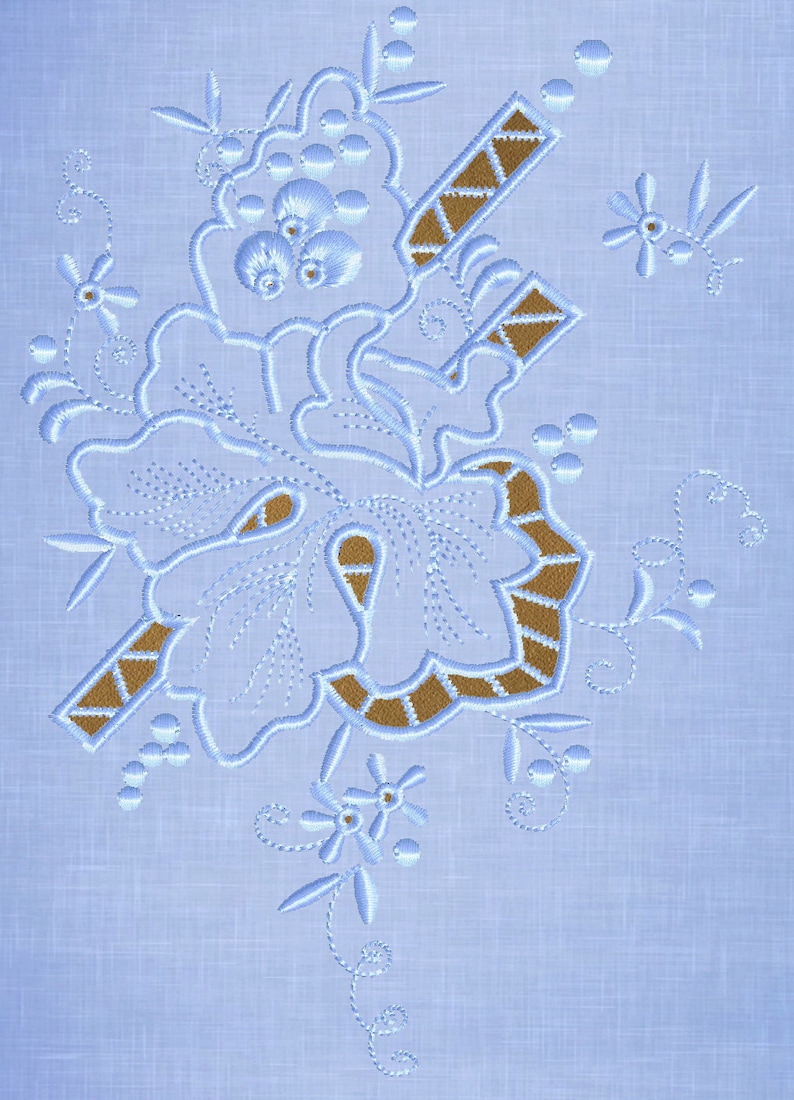 Debbie Vintage Cutwork Richelieu Machine Embroidery Design Etsy