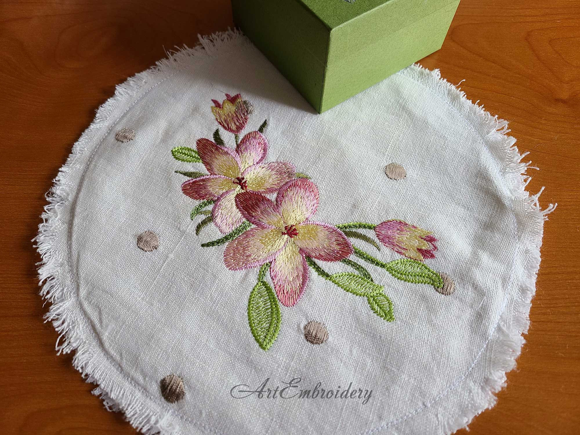 Plumeria, Frangipani Flowers - Machine Embroidery Designs