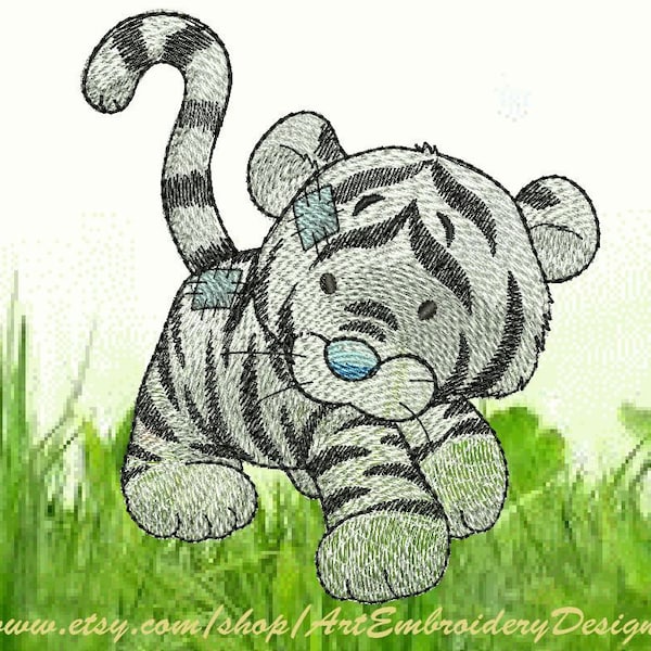 Bengal Tiger - Machine Embroidery Designs Set  for a Babies and Children of a series "Old Toy"