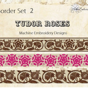 Tudor Roses Borders Set 2 - Machine Embroidery Designs