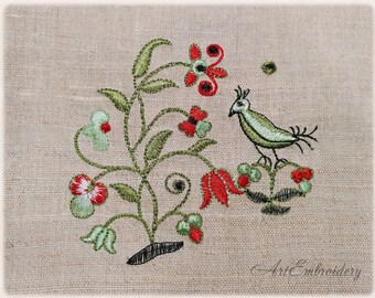 花と鳥刺繍の打掛　78 花と鳥のポケット - 18 世紀の衣装の機械刺繍デザイン - Etsy 日本