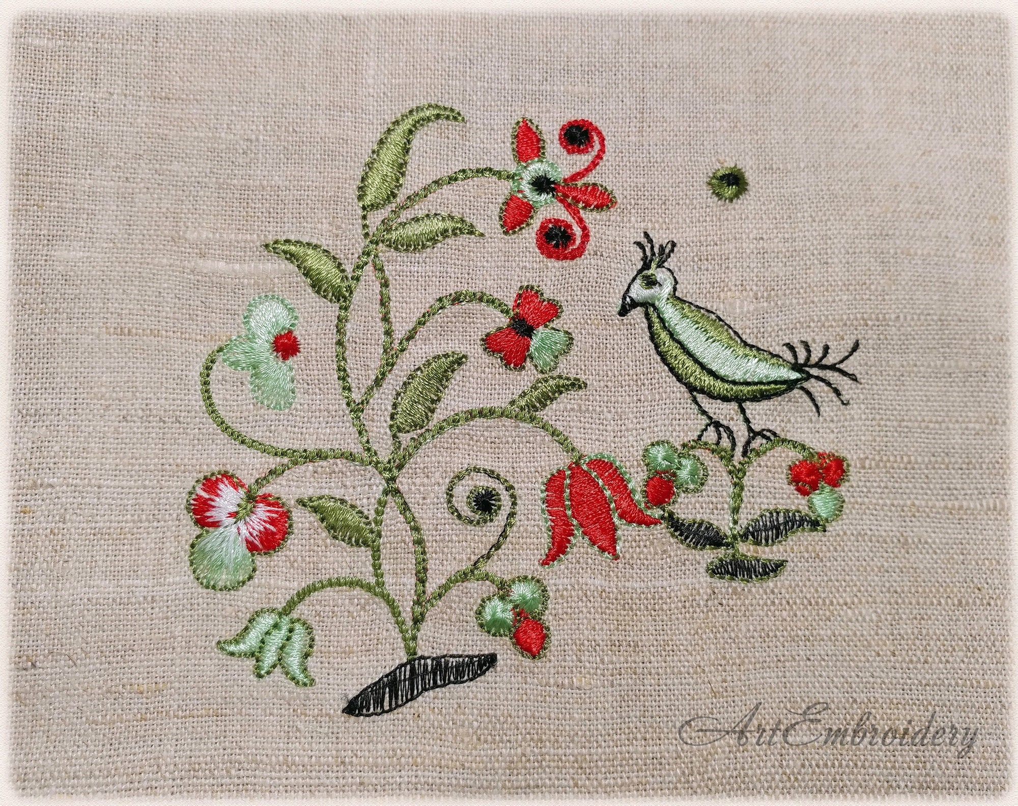 花と鳥のポケット - 18 世紀の衣装の機械刺繍デザイン - Etsy 日本