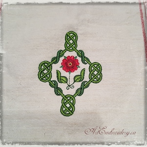 Diamond Flowers (Blackwork and Colored) - Historical 16th  Century machine embroidery designs Set of  10  designs for  hoop  4x4 and 5x7&quot;