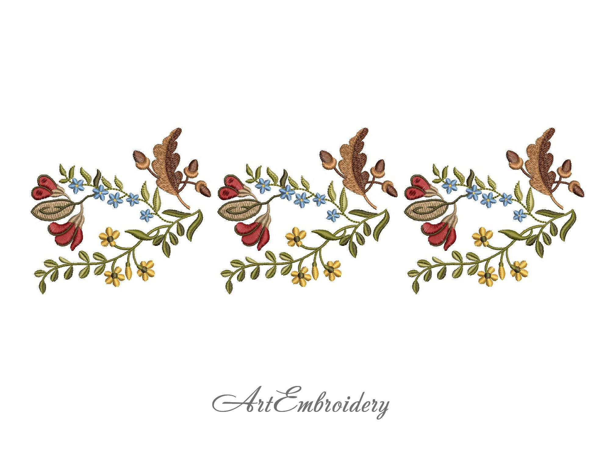 Vintage Bouquet - Machine Embroidery Designs Set for Hoop 4x4