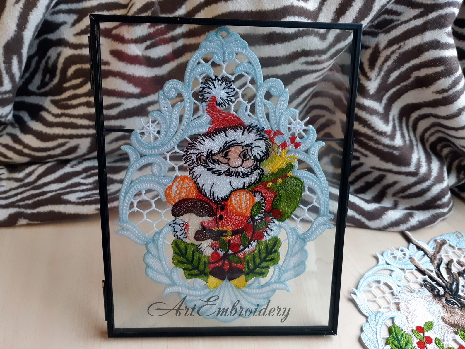 FSL Santa Machine Embroidery Freestanding Lace ITH Project Design in 3 ...