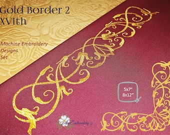 Gold Border XVIth Century Set 2  - Machine Embroidery Designs  Set