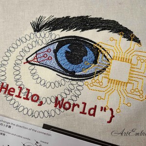Computerprogrammeur Eye Machine borduurwerk ontwerpen (5 x 7, 6 x 8) (digitale download) afbeelding 7