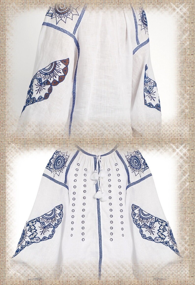 Cutwork Machine Embroidery Designs Set for Hoop 180x300 mm with Step-by step Cutwork Instruction Blue Lace Blouse