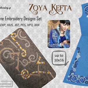 Zoya Kefta – Machine Historical Embroidery Designs Set for Cosplay costume for hoop 8x12&quot; and up.