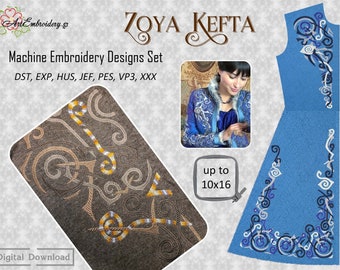 Zoya Kefta – Machine Historical Embroidery Designs Set for Cosplay costume for hoop 8x12" and up.