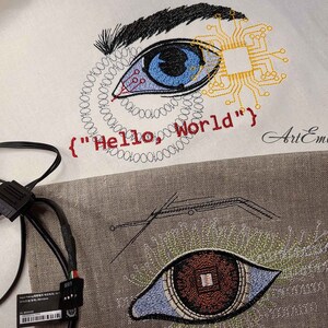 Computerprogrammeur Eye Machine borduurwerk ontwerpen (5 x 7, 6 x 8) (digitale download) afbeelding 9