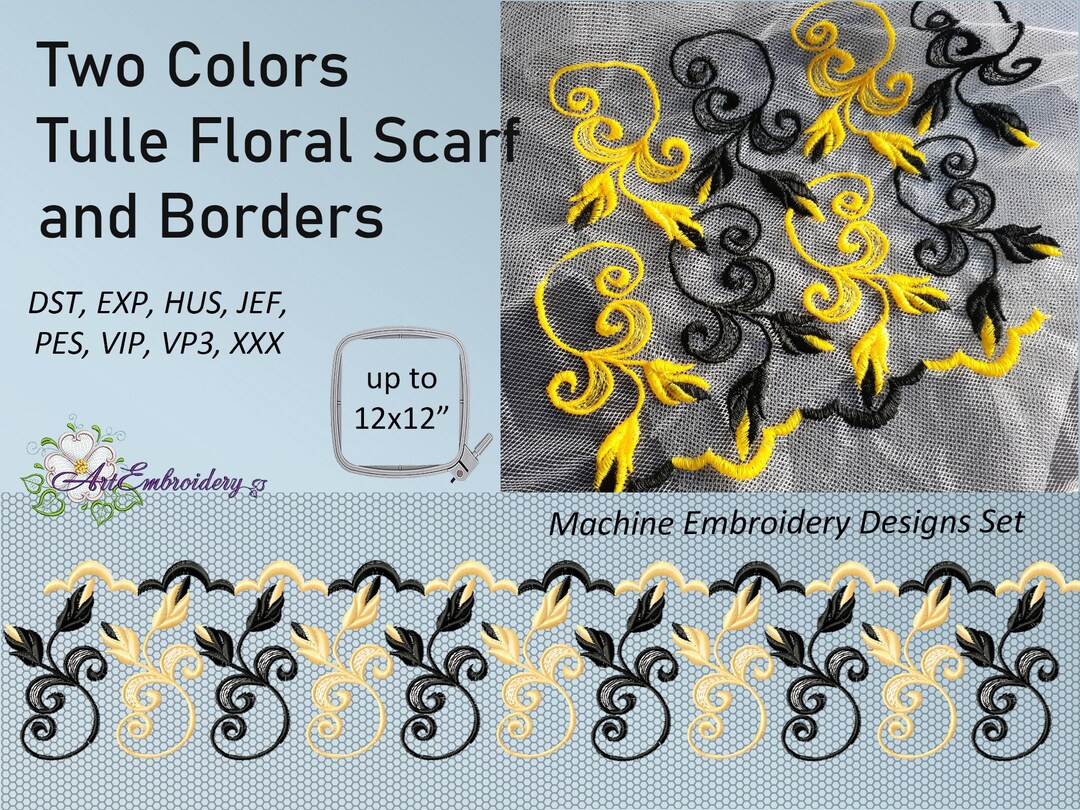 Scarf on sale embroidery designs