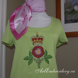 English Royal Tudor Red Rose and Crown - Embroidery Designs Set